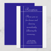 Carte de réception 3,5x7 Bleu & Blanc (Devant / Derrière)