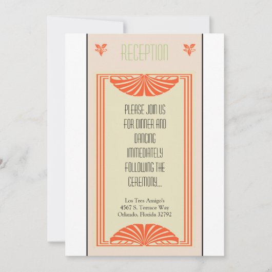 Carte de réception 3,5x7 Bordure vintage (Devant)