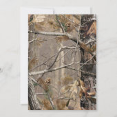 Carte de réception 3,5x7 Chasseurs Camouflage Camo (Dos)