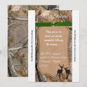Carte de réception 3,5x7 Chasseurs Camouflage Camo (Devant / Derrière)