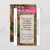 Carte de réception 3,5x7 Couple de cerfs Camouflag (Devant / Derrière)