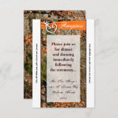 Carte de réception 3,5x7 Couple de cerfs Camouflag (Devant / Derrière)