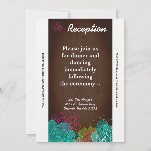 Carte de réception 3,5x7 Floral Néon Printemps (Devant)