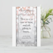 Carte de réception 3,5x7 Glitz rose paillettes (Debout devant)