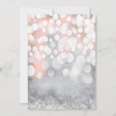 Carte de réception 3,5x7 Glitz rose paillettes (Dos)