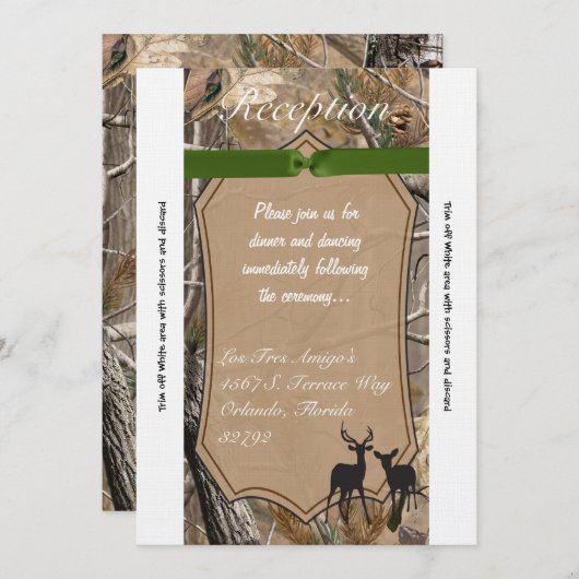 Carte de réception 3,5x7 Hunters Camo Camouflage C (Devant / Derrière)