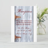 Carte de réception 3,5x7 Lave-linge blanc Bois Gra (Debout devant)