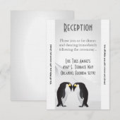 Carte de réception 3,5x7 Manchot de campagne Unis (Devant / Derrière)