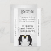 Carte de réception 3,5x7 Manchot du pays Compagnon (Devant / Derrière)