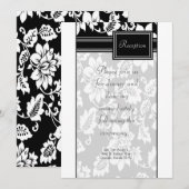 Carte de réception 3,5x7 Noir et Blanc Filigrane (Devant / Derrière)