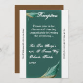 Carte de réception 3,5x7 Plumes de caille d'animal (Devant / Derrière)