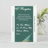 Carte de réception 3,5x7 Plumes de caille d'animal (Debout devant)