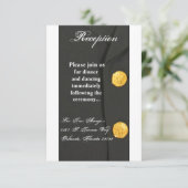 Carte de réception 3,5x7 TENUE DE SOIRÉE VERTS DE (Debout devant)