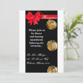 Carte de réception 3,5x7 Uniforme de marine bleu d (Debout devant)