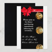 Carte de réception 3,5x7 Uniforme de marine bleu d (Devant / Derrière)