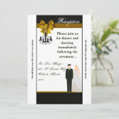 Carte de réception 3,5x7 Uniforme militaire homme  (Debout devant)