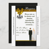 Carte de réception 3,5x7 Uniforme militaire Marié  (Devant / Derrière)