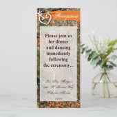 Carte de réception 4x9 Couple de cerfs Camo (Debout devant)