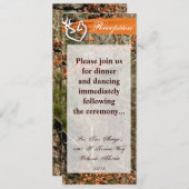 Carte de réception 4x9 Couple de cerfs Camouflage (Devant / Derrière)