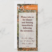 Carte de réception 4x9 Couple de cerfs Camouflage (Devant)