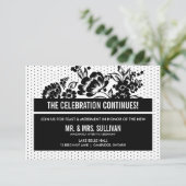 Carte de réception à blocs de couleurs noir et bla (Debout devant)