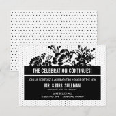 Carte de réception à blocs de couleurs noir et bla (Devant / Derrière)