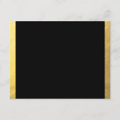 Carte de réception à cercle doré et rayures noir e (Dos)