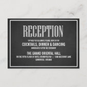 CARTE DE RÉCEPTION À LA CRÉATION TYPOGRAPHIQUE VIN (Dos)