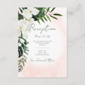 Carte de réception aquarelle Boho Tropical Blush (Devant)