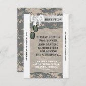 Carte de réception ARMY ACU Camo Camoufle Camo Uni (Devant / Derrière)