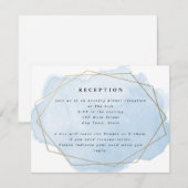 Carte de réception avec cadre Gold Geo (Devant / Derrière)