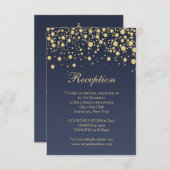 Carte de réception avec confettis à effet doré (Devant / Derrière)