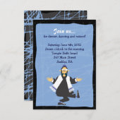 Carte de réception Bat mitzvah au bar Rabbi (Devant / Derrière)
