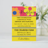 Carte de réception bat mitzvah Bar Mitzvah Fleurs (Debout devant)