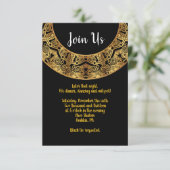 Carte de réception Bat mitzvah circulaire GOLDEN (Debout devant)