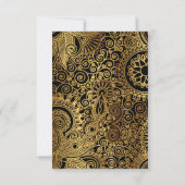 Carte de réception Bat mitzvah circulaire GOLDEN (Dos)