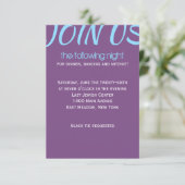 Carte de réception Bat mitzvah de la barre de coll (Debout devant)