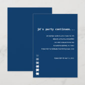 Carte de réception Bat mitzvah du bar STARS DesARS (Devant / Derrière)