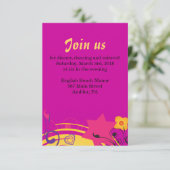 Carte de réception Bat mitzvah Fille Power Bright (Debout devant)