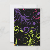 Carte de réception Bat mitzvah Fille Power Bright (Dos)