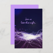 Carte de réception Bat mitzvah Neon Star (Devant / Derrière)