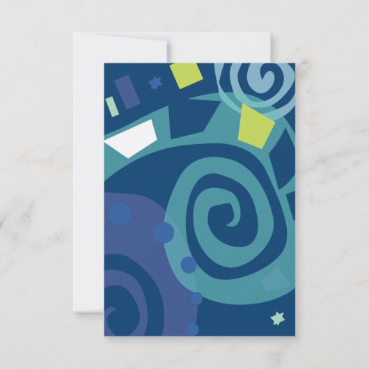 Carte de réception Bat mitzvah NOAH'S WAVES Bar (Dos)