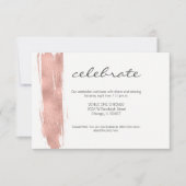 Carte de réception Bat mitzvah rose Gold (Devant)
