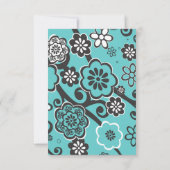 Carte de réception Bat mitzvah STAR FLEURS (Dos)