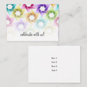 Carte de réception bat mitzvah Star of David Damas (Devant / Derrière)