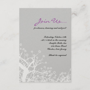 Carte de réception Bat mitzvah STAR TREE Bar
