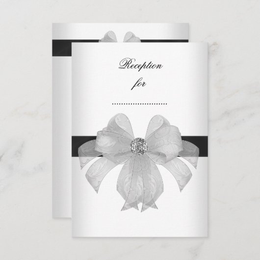 Carte de réception Black White Diamond Universal (Devant / Derrière)