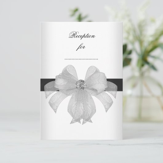 Carte de réception Black White Diamond Universal (Debout devant)