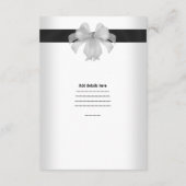 Carte de réception Black White Diamond Universal (Dos)