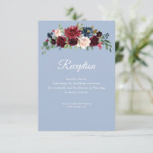 carte de réception bleu roux (Debout devant)